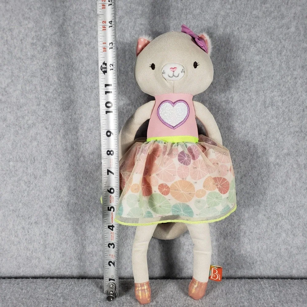 B. is for Bonbon Plush‎ Cat Doll Pink Floral Dress Ballet Shoes Heart Purple Bow